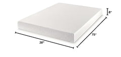 Best Price Mattress 8in Twin memory foam close-up with green tea infusion for refreshment.