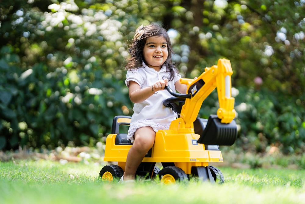 Best Ride On Cars CAT Excavator push car easy to push for beginners