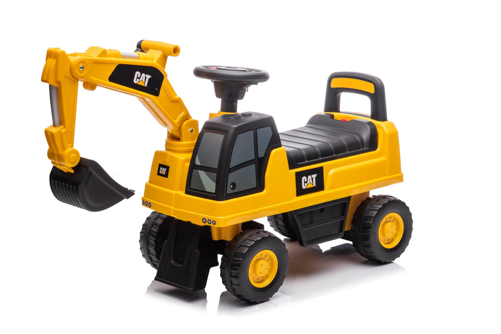Best Ride On Cars CAT Excavator push car with front bucket for imaginative play