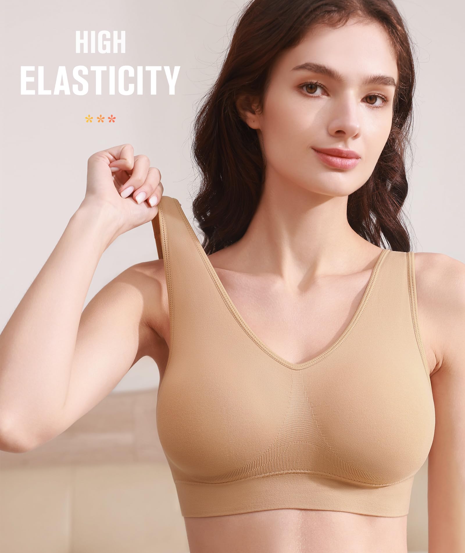 BESTENA removable pads closeup shows soft fabric and shaping control.
