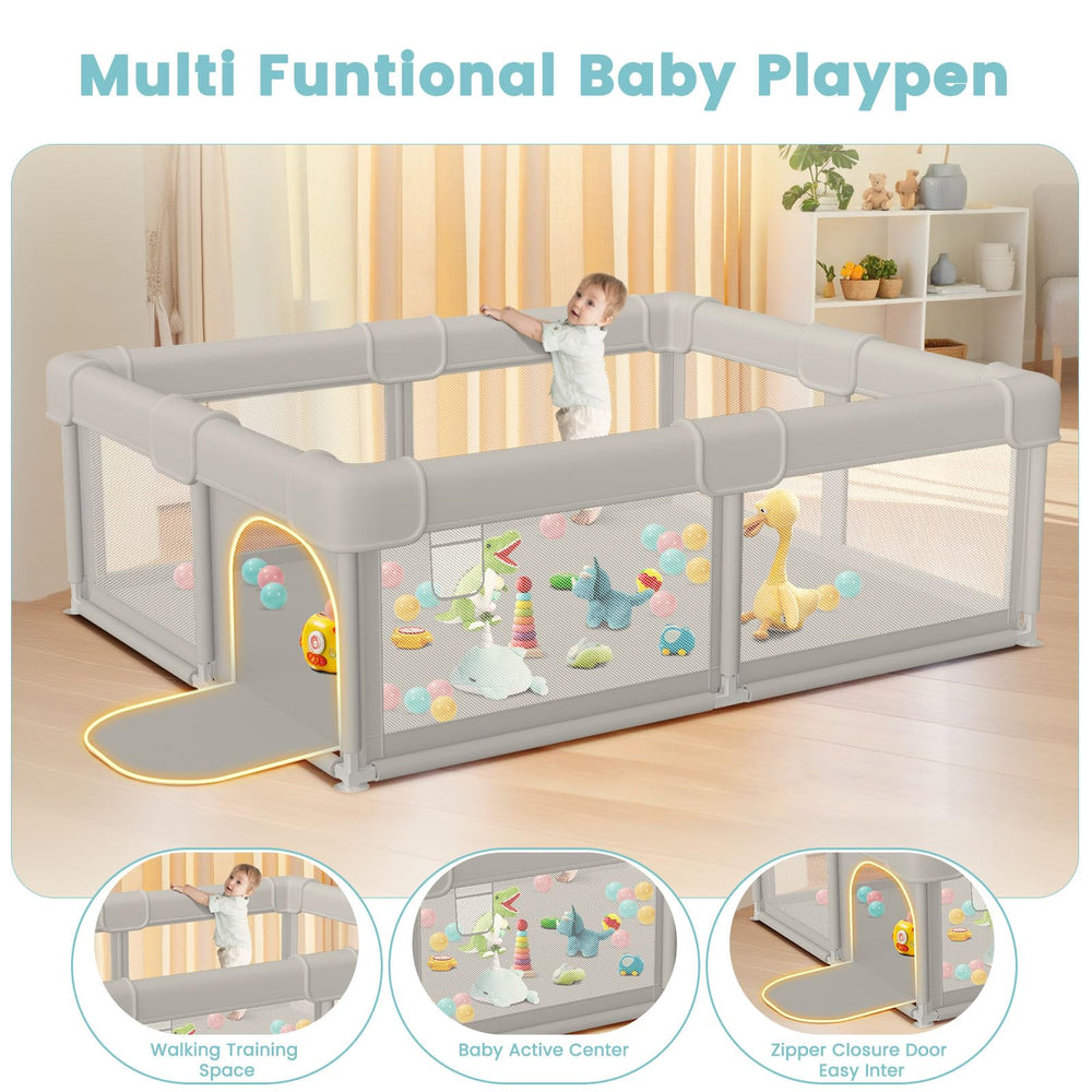 Besuhot playpen used outdoors for safe yard exploration.