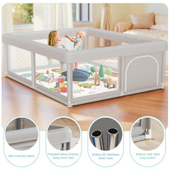 Besuhot playpen assembly requires no tools for quick setup.