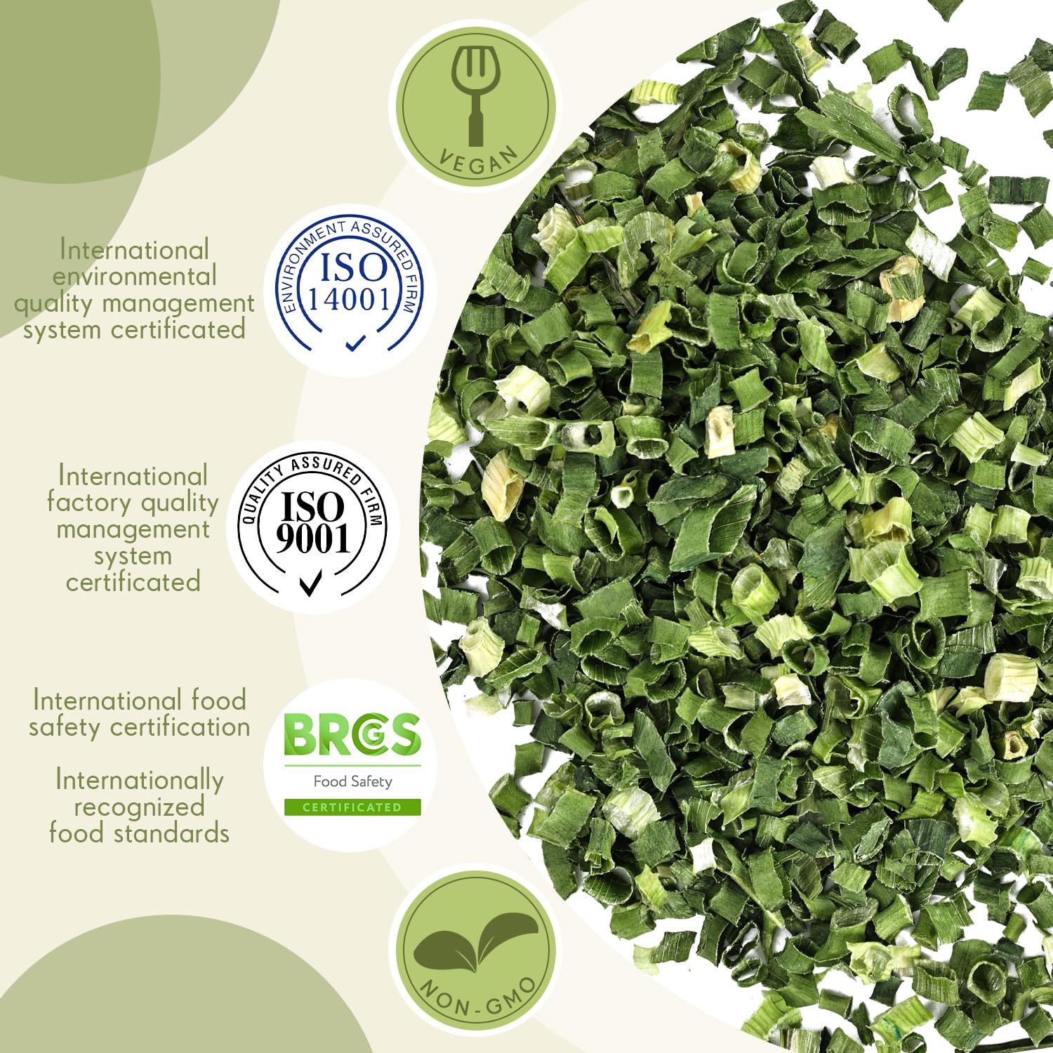 Besway Chives bag packaging, resealable for long-lasting freshness