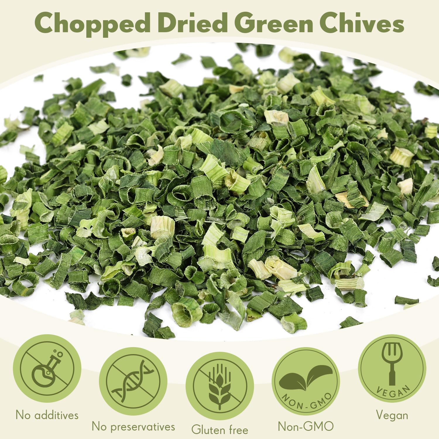 Besway Chives soup sprinkle, adds a mild onion-like flavor