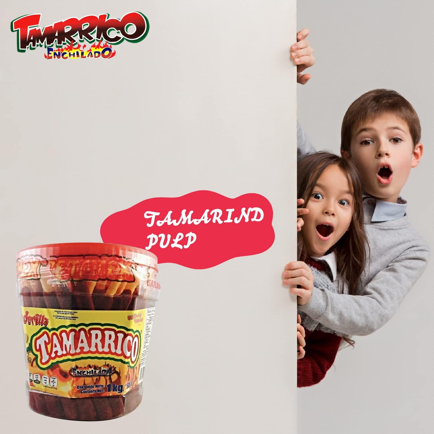 Betamex Tamarrico tamarind flavor snack in 50-piece pack.