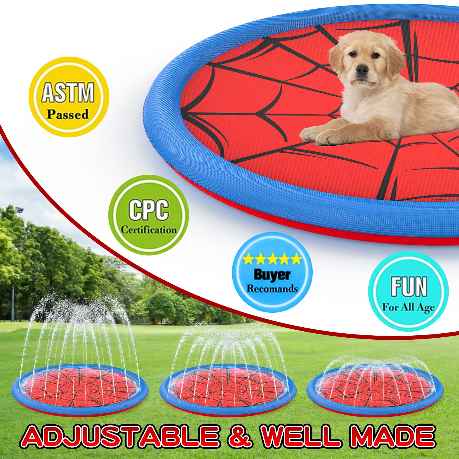 Betheaces BPA-free and phthalate-free material supports worry-free water fun.