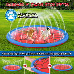 Betheaces splash pad with adjustable spray height for customized water play.