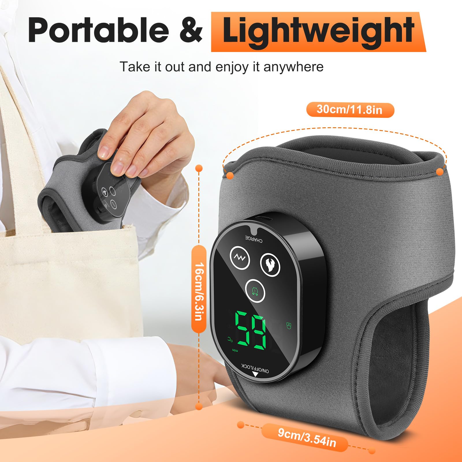 BETOLEAN cordless massager is easy to wear and move between rooms
