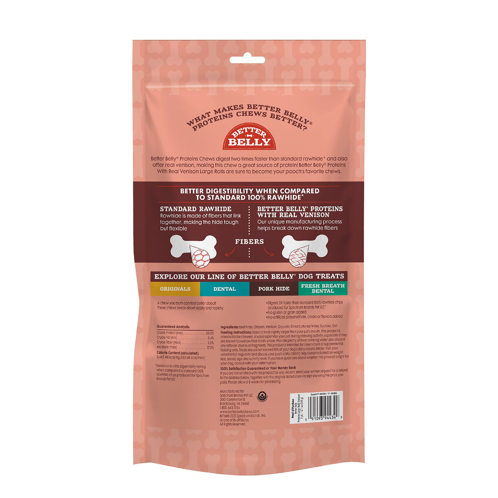 Better Belly Proteins venison roll pack on counter for daily rewards.