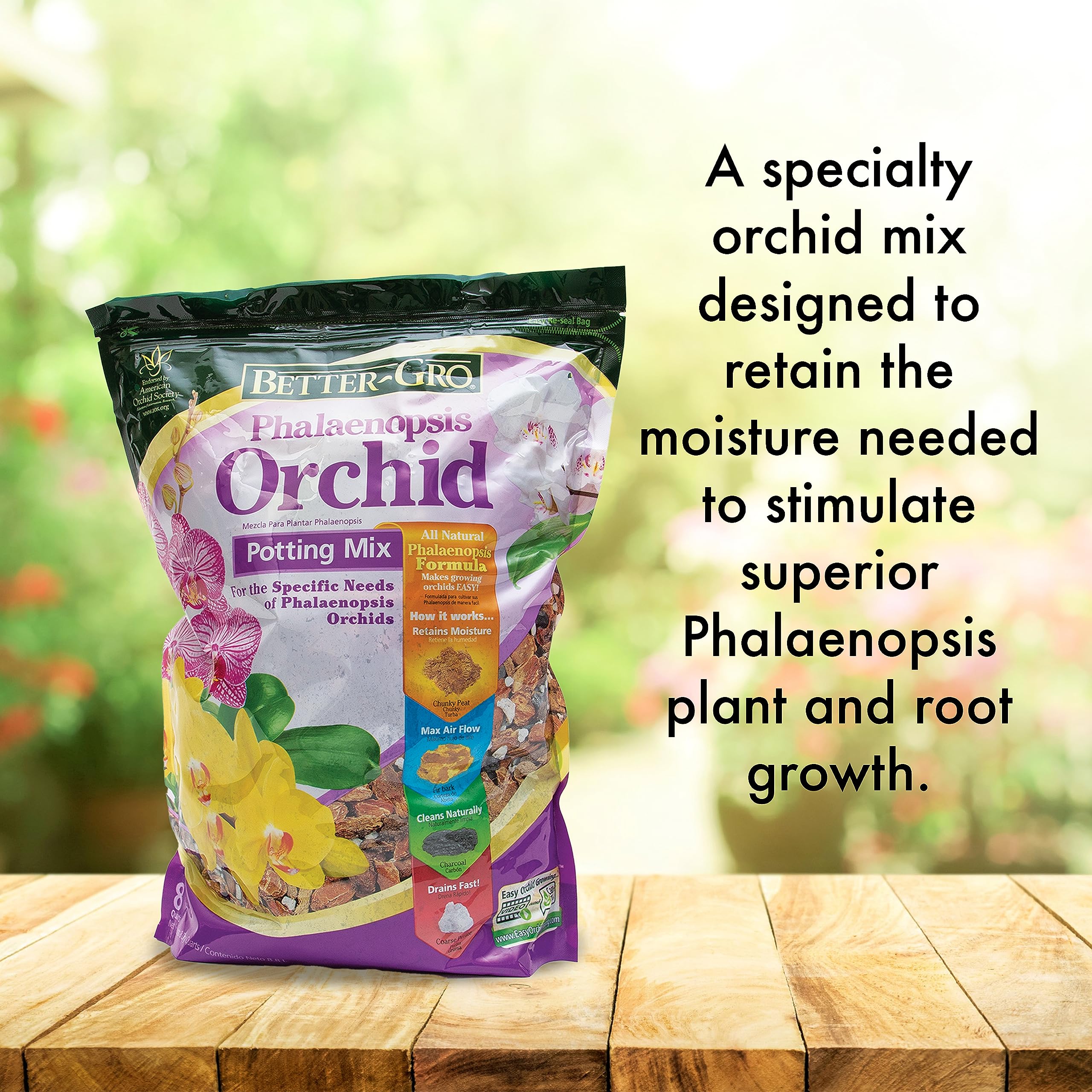 Better-Gro Sun Bulb 5011 Hardwood charcoal pieces aid drainage