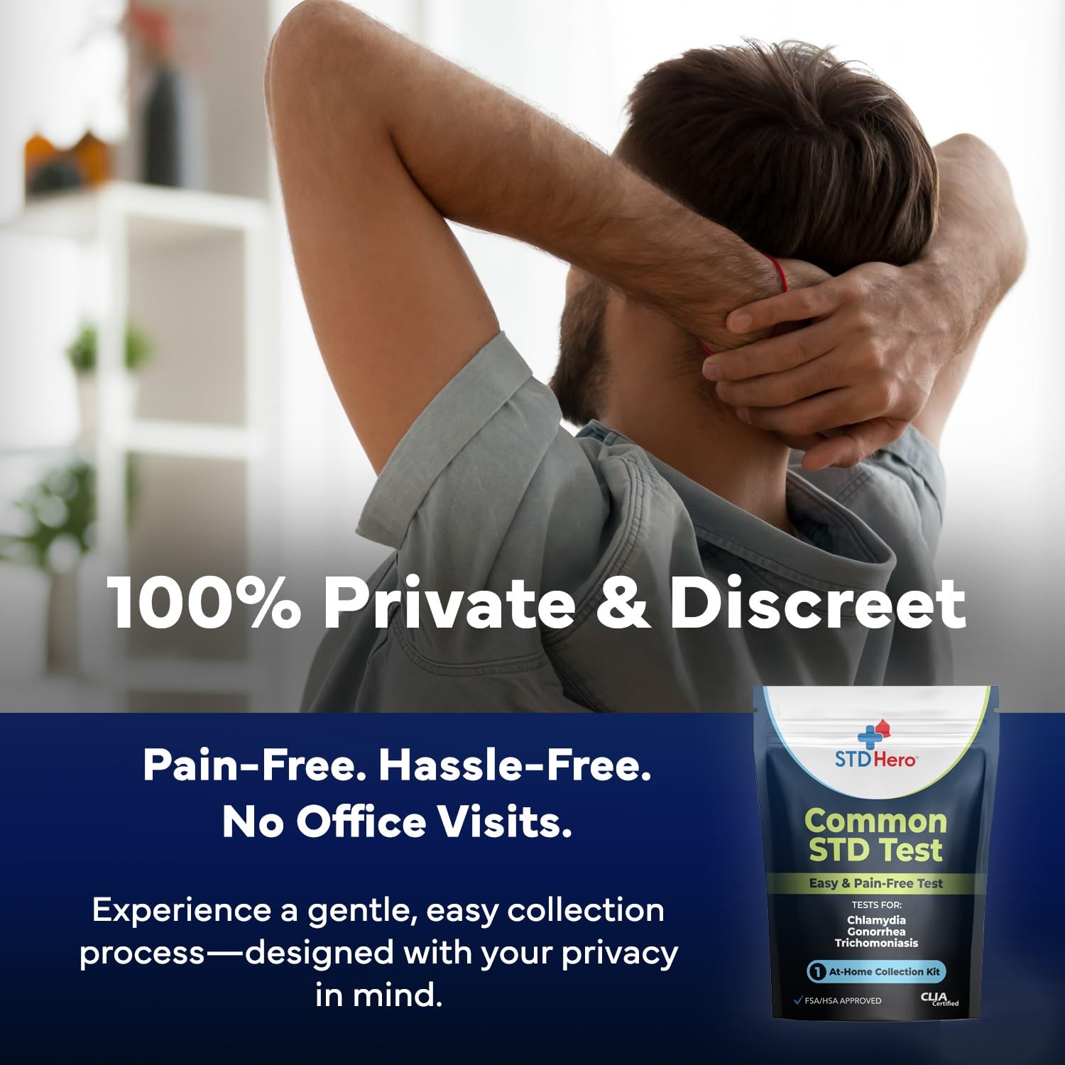 Better Life Science STD Hero kit prepaid return envelope for discreet shipping