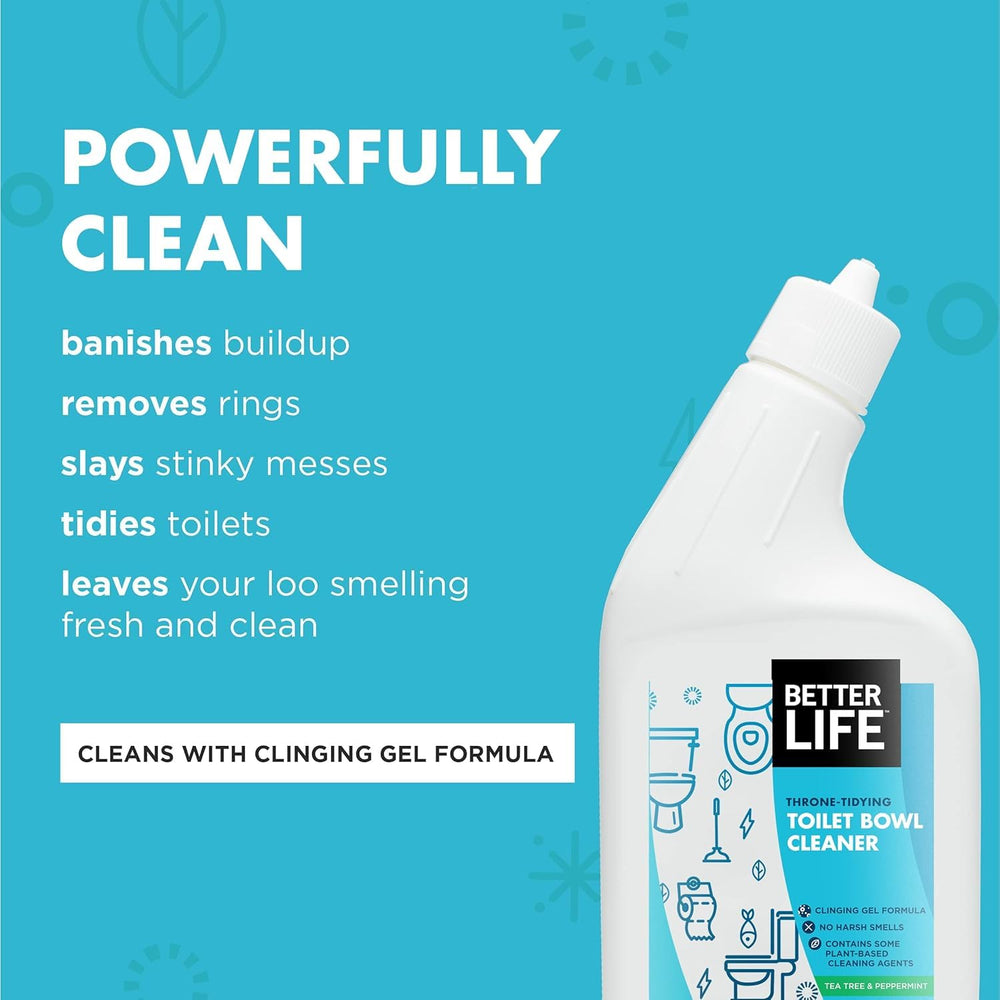 Better Life Tea Tree Peppermint Gel applied under the toilet rim for best results