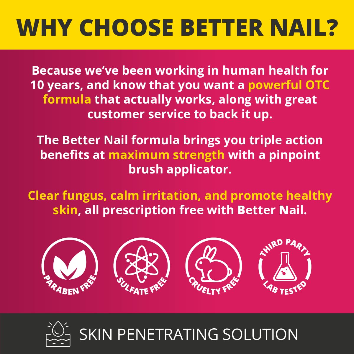 Vitamin E and oil blend to support nail skin health.