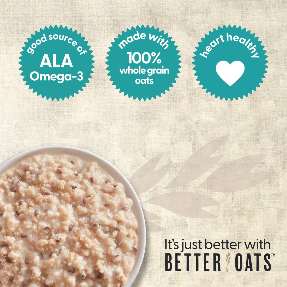 Better Oats maple-brown-sugar packet being poured for a quick meal.