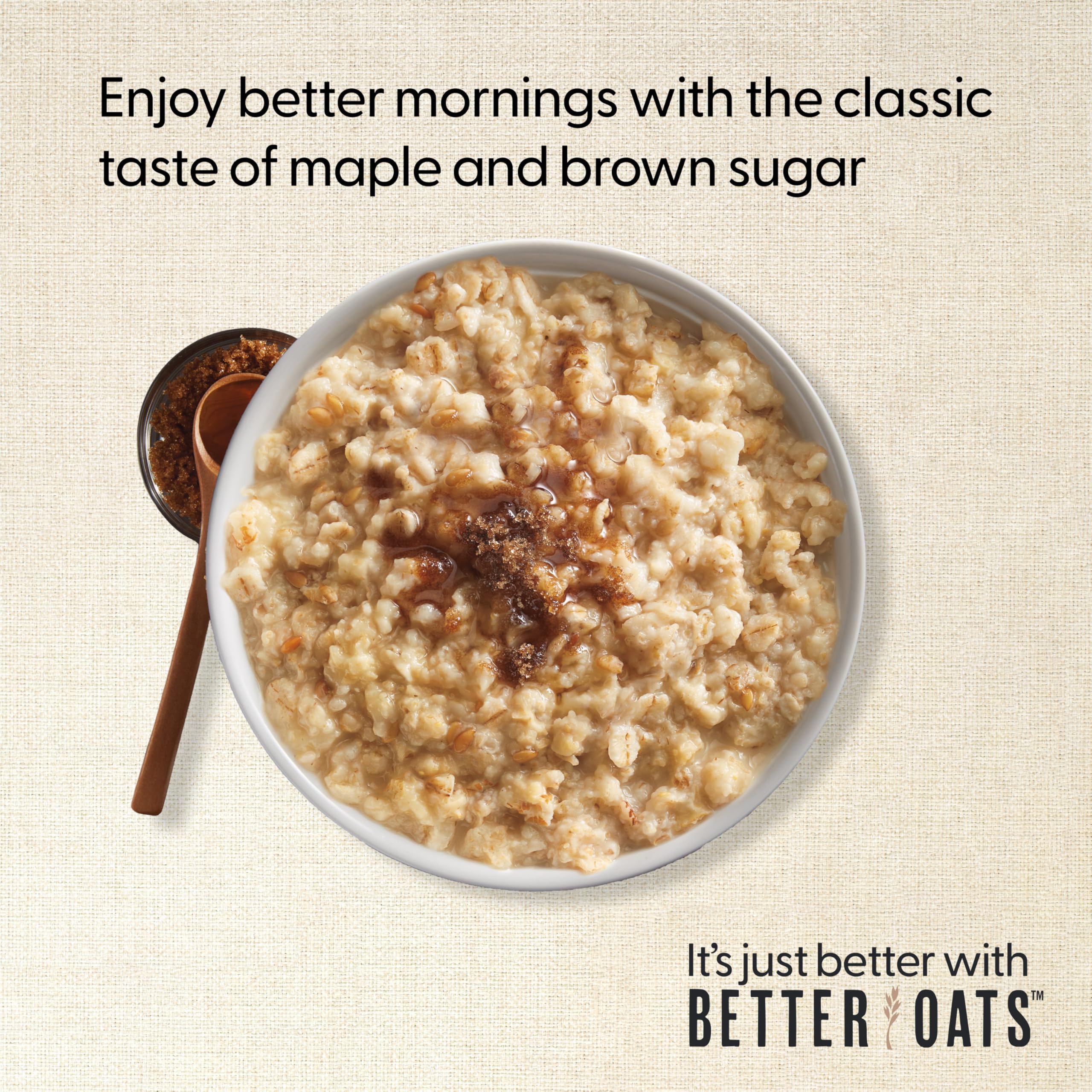 Bowl of maple-brown-sugar oatmeal steaming, ready to enjoy.