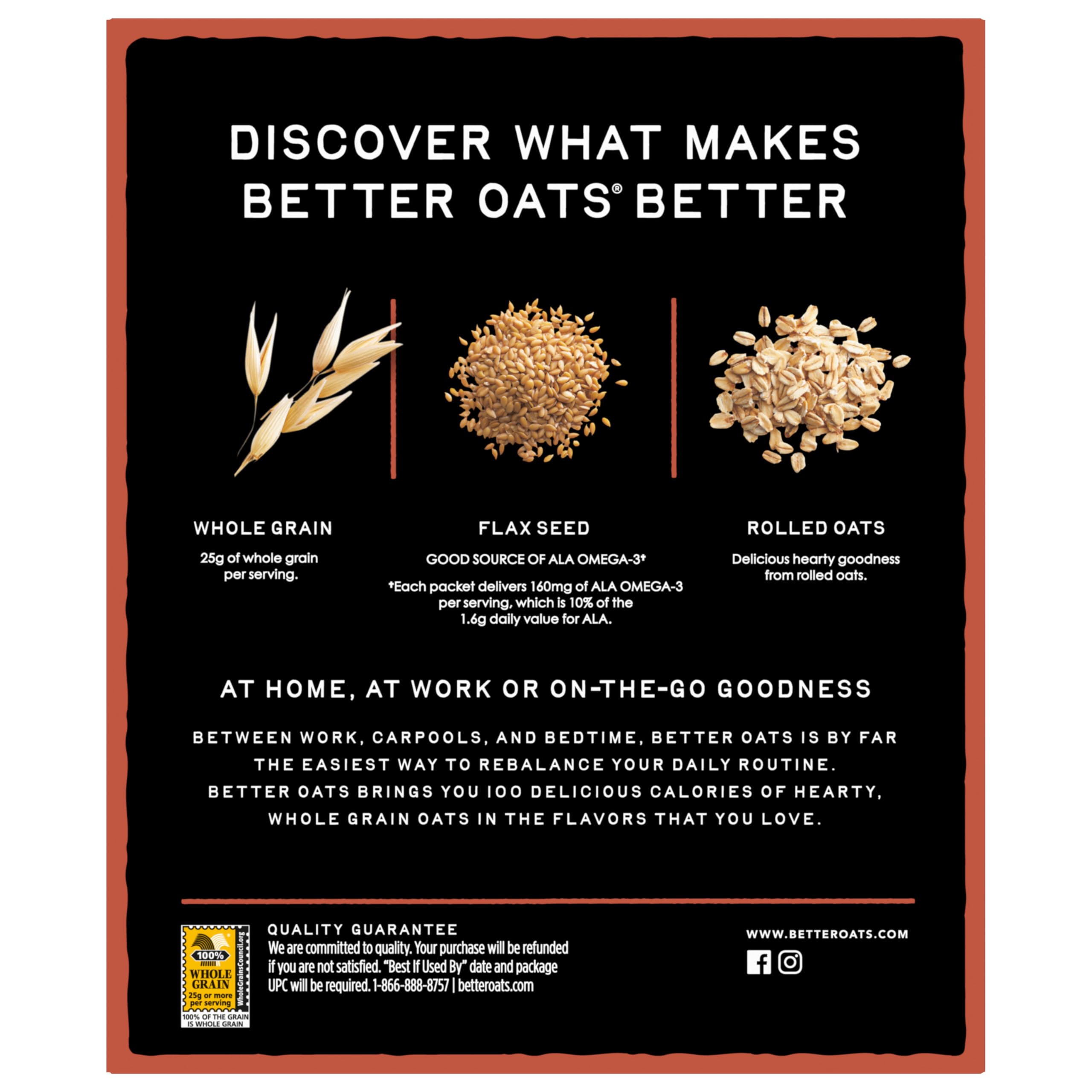 Better Oats pack six boxes multi-pack communicates value for families.