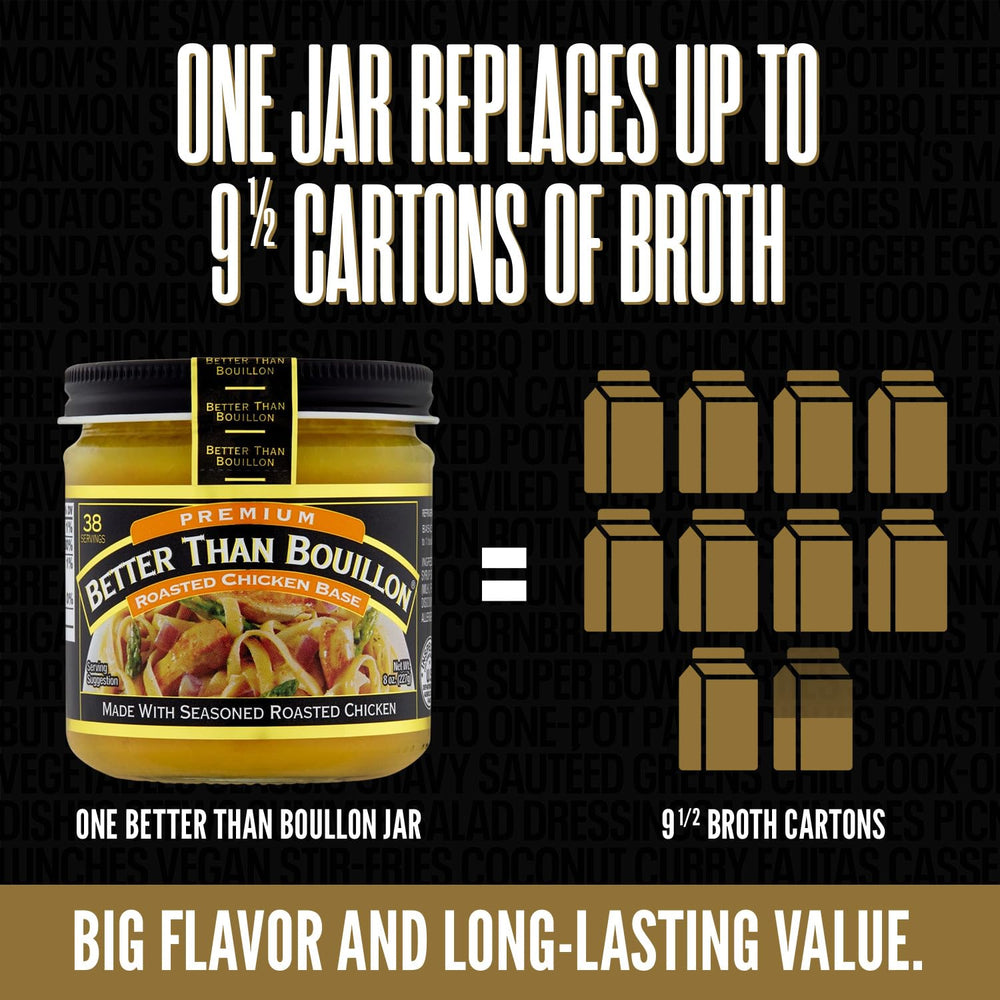 Better Than Bouillon Roasted Chicken Base on the stove for quick weeknight meals.