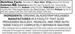 Pouring Better Than Honey blackstrap molasses into a cup for coffee