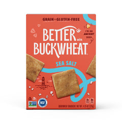 Better With Buckwheat sea salt crackers on a cheese board, gluten-free pairings.