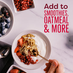 BetterBody Foods Antioxidant Blend ingredients including turmeric, chia seeds, and baobab.