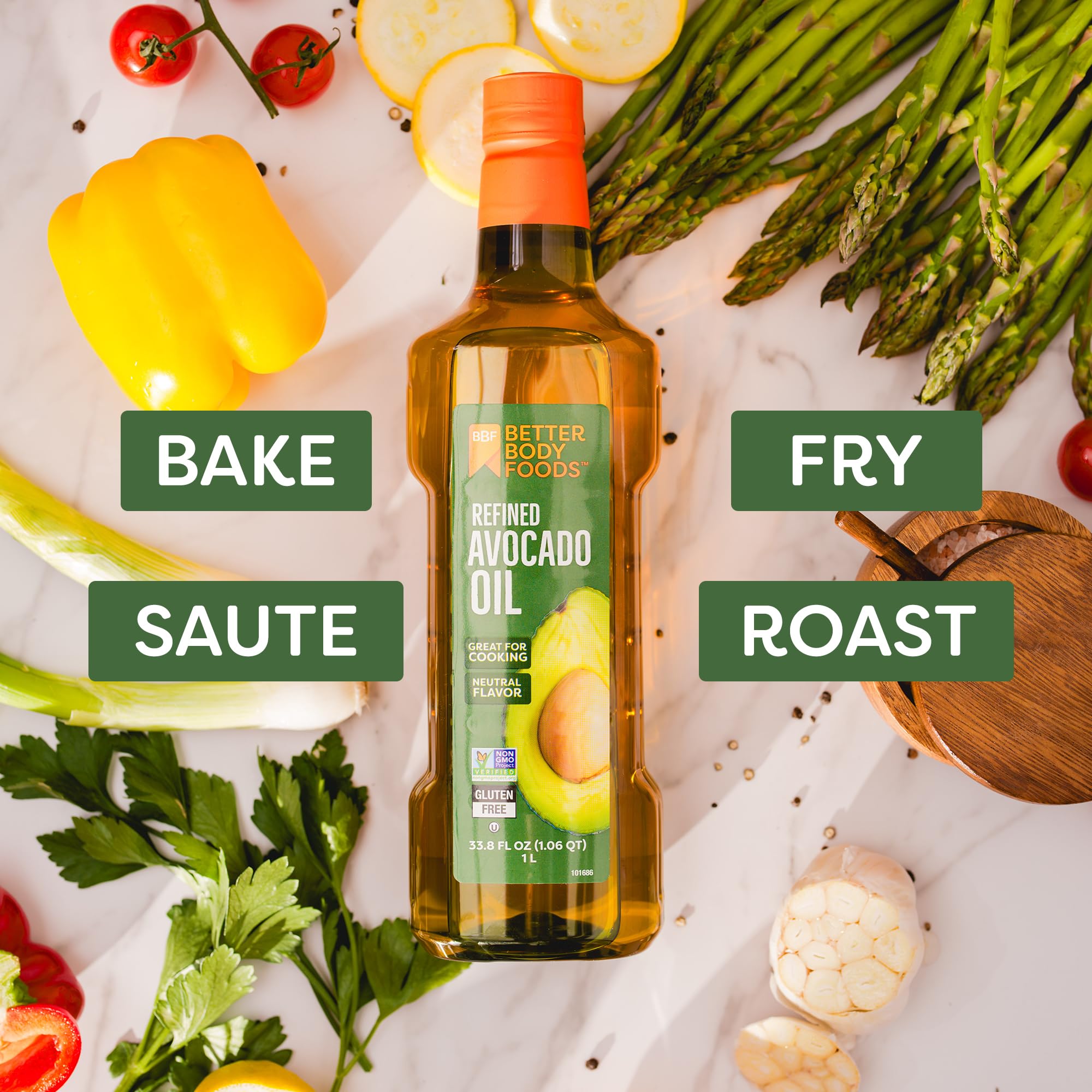 BetterBody Foods Avocado Oil supports baking and general cooking excellence.
