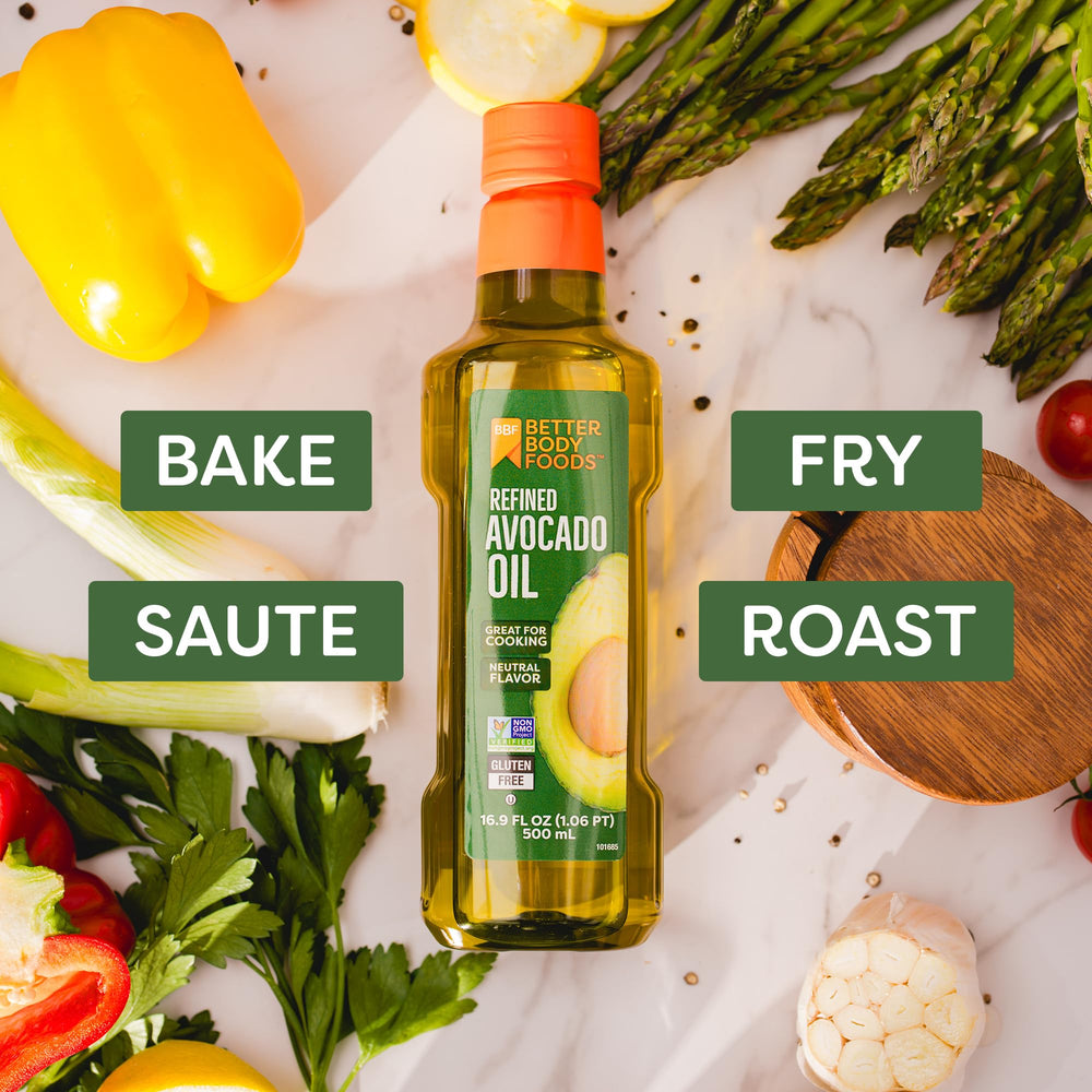 BetterBody Foods avocado oil for baking and healthy recipes.