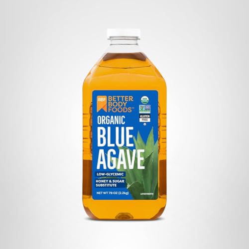 BetterBody Foods Organic Blue Agave Nectar kitchen bottle ready for everyday use