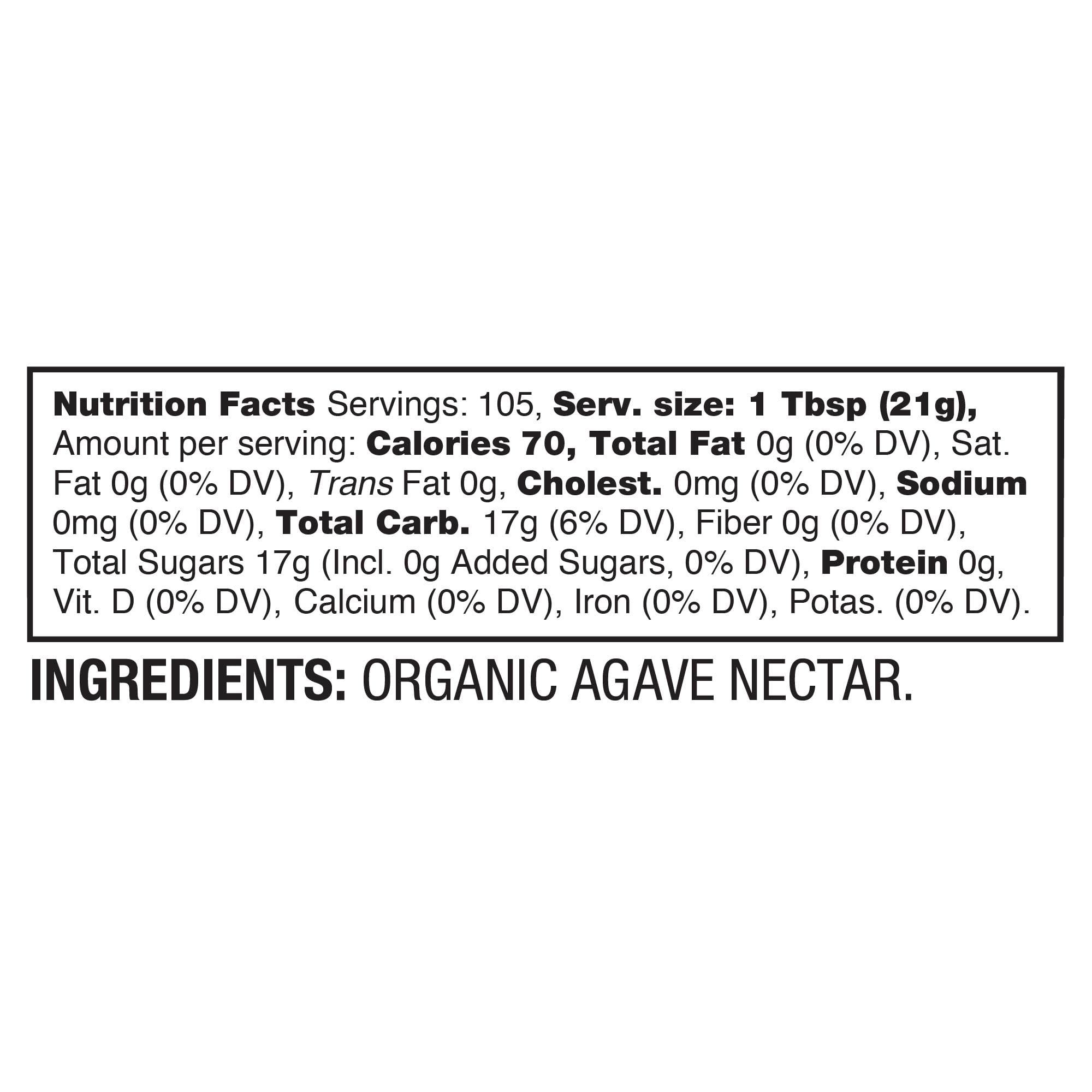 BetterBody Foods Organic Blue Agave Nectar pour-over oatmeal showing natural sweetness