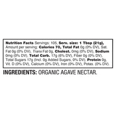 BetterBody Foods Organic Blue Agave Nectar pour-over oatmeal showing natural sweetness