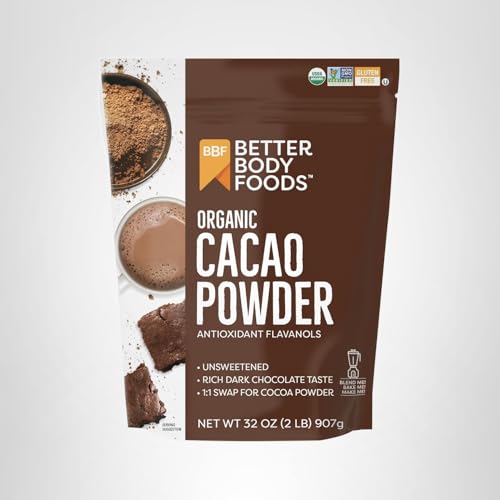 BetterBody Foods Organic Cacao Powder in rich mole sauce for depth.