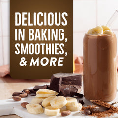 Cacao powder in a shaker cup by BetterBody Foods for quick shakes