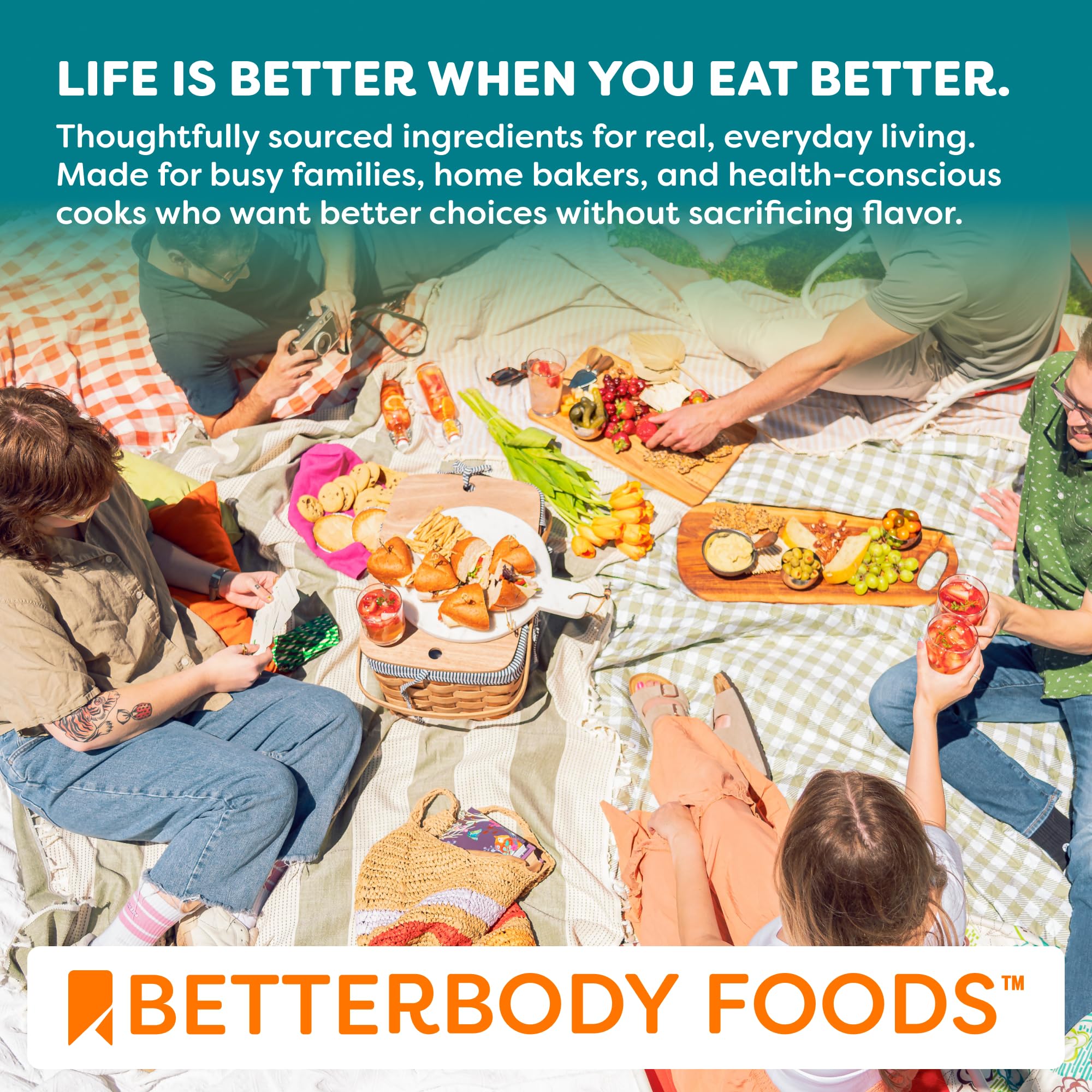 BetterBody Foods Organic Coconut Sugar marked non-GMO and organic for mindful eating