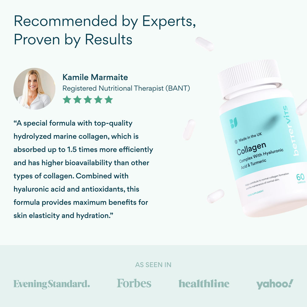 Bettervits Collagen turmeric cap emphasizes wellness ingredients.