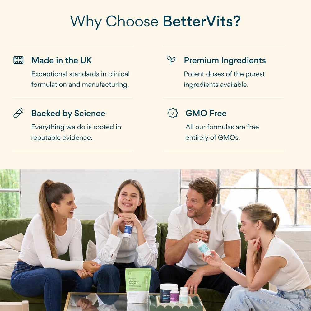 Bettervits Collagen packaging with USA manufacturing seal.