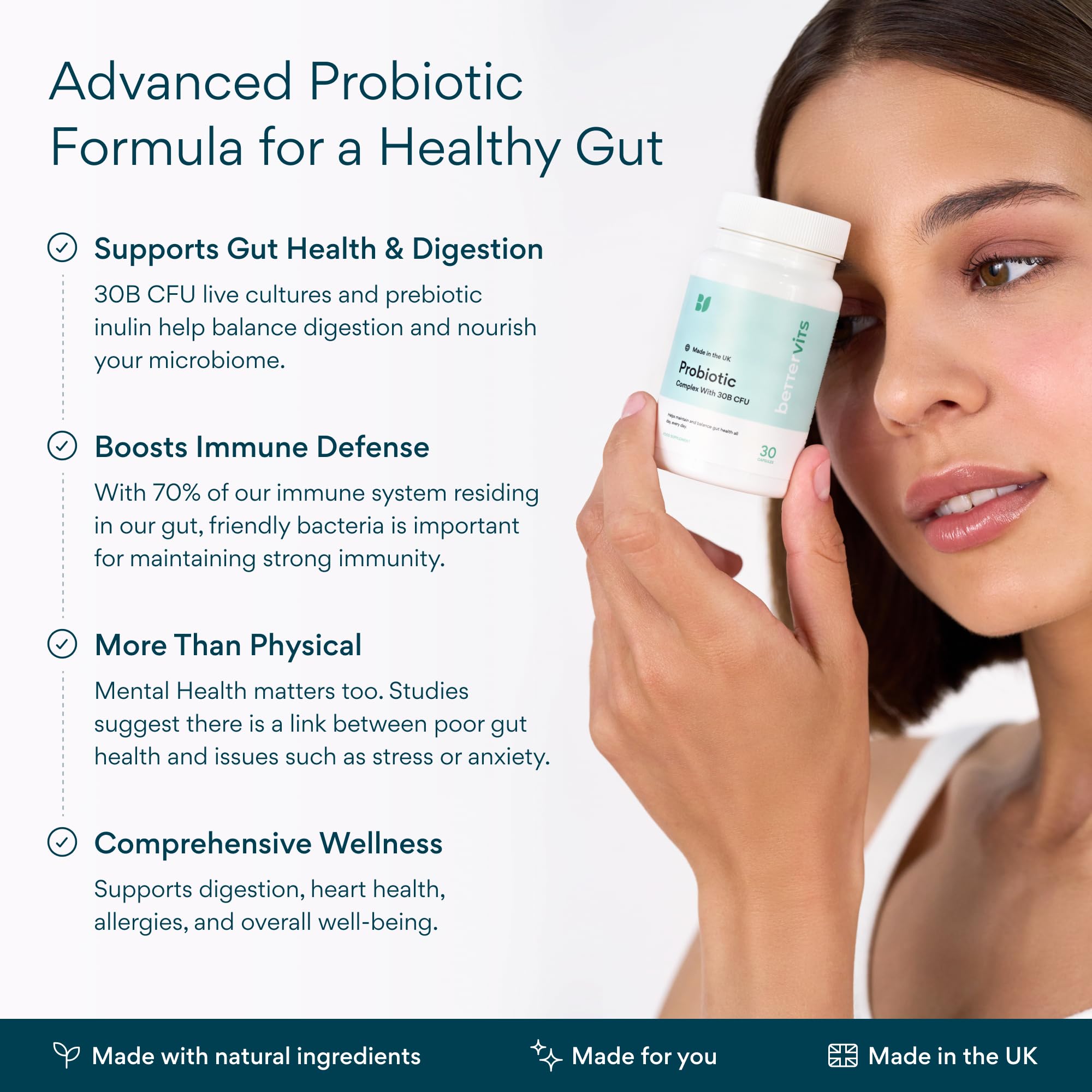 Bettervits Probiotics with inulin prebiotic fiber