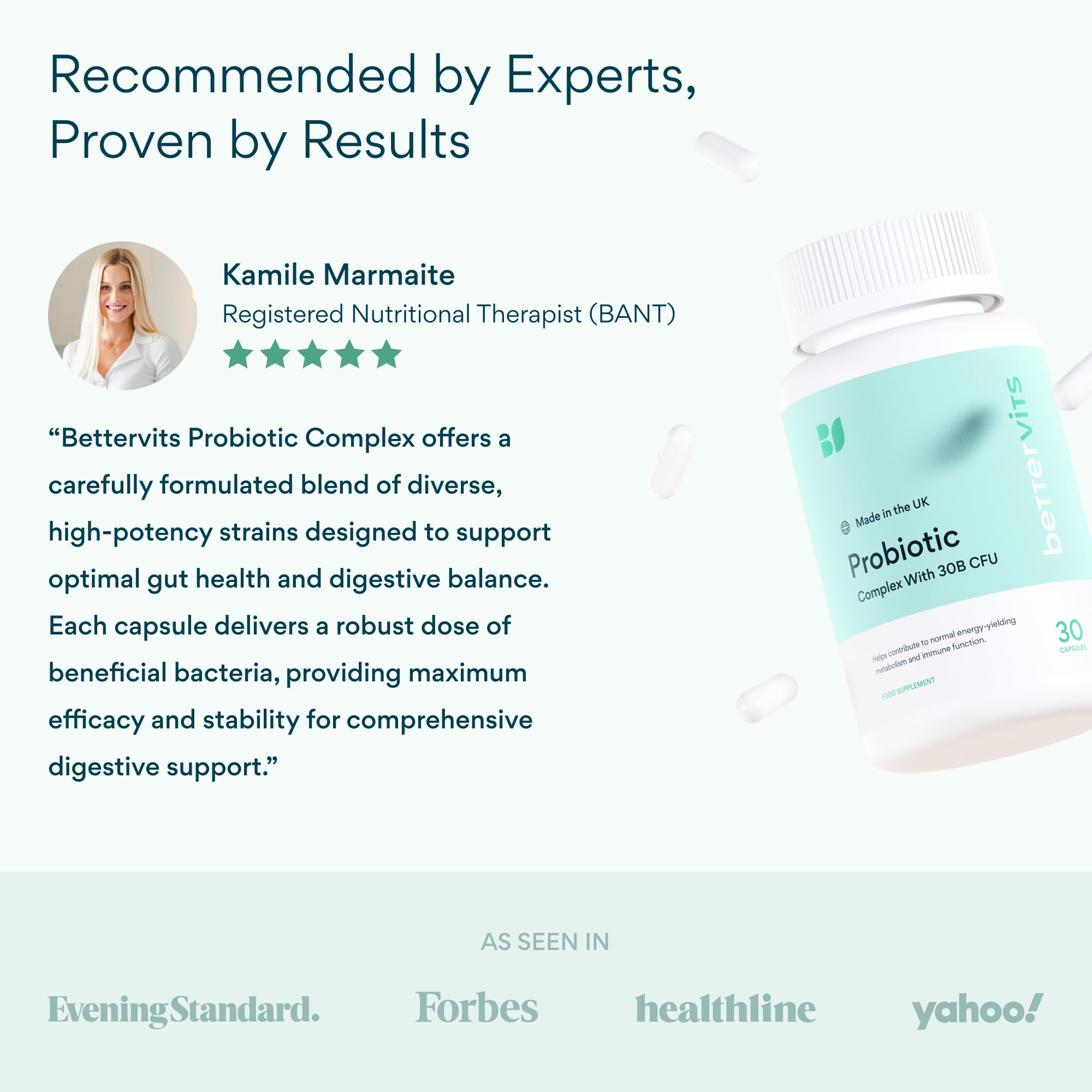 Bettervits Probiotics third-party testing badge