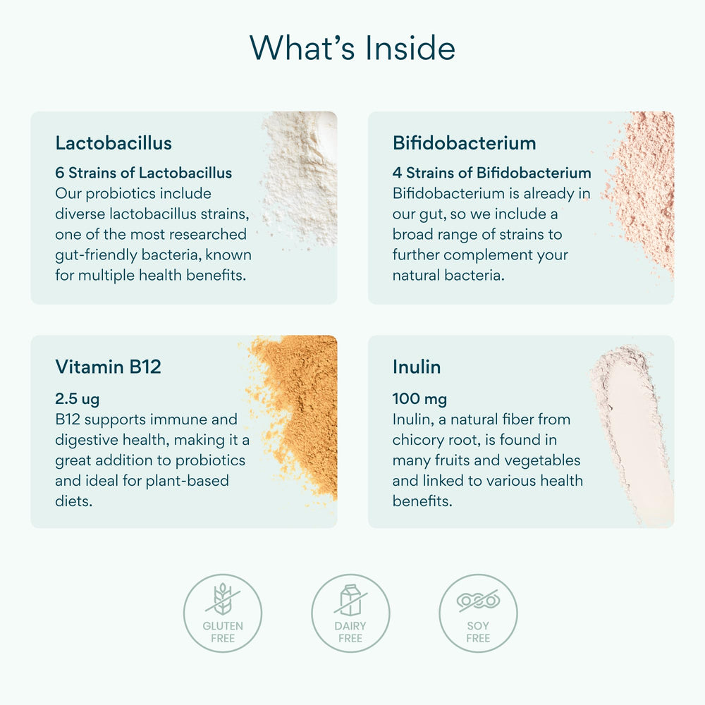 Bettervits Probiotics with vitamin B12 for energy support