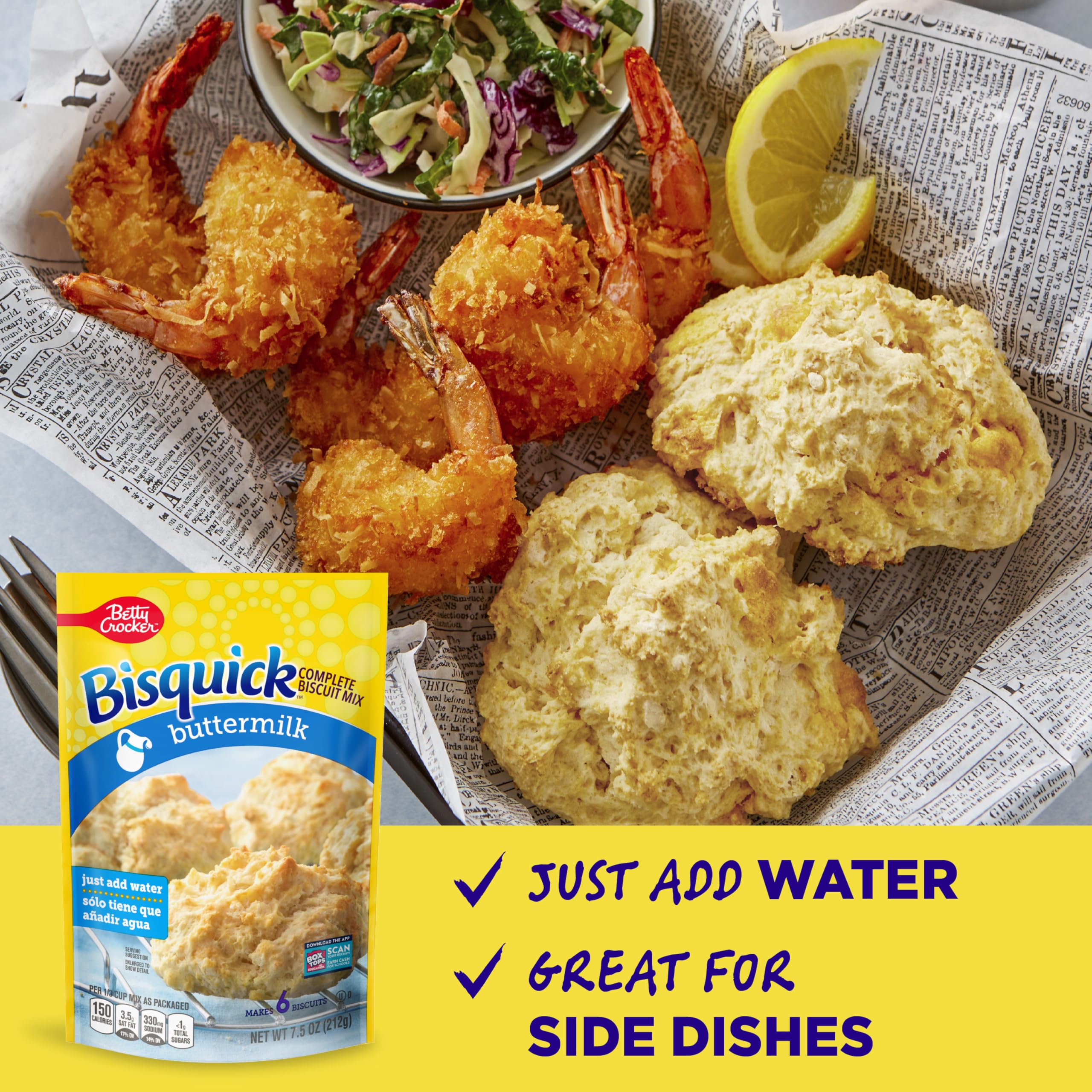 Betty Crocker Bisquick biscuits fresh from the oven with golden edges