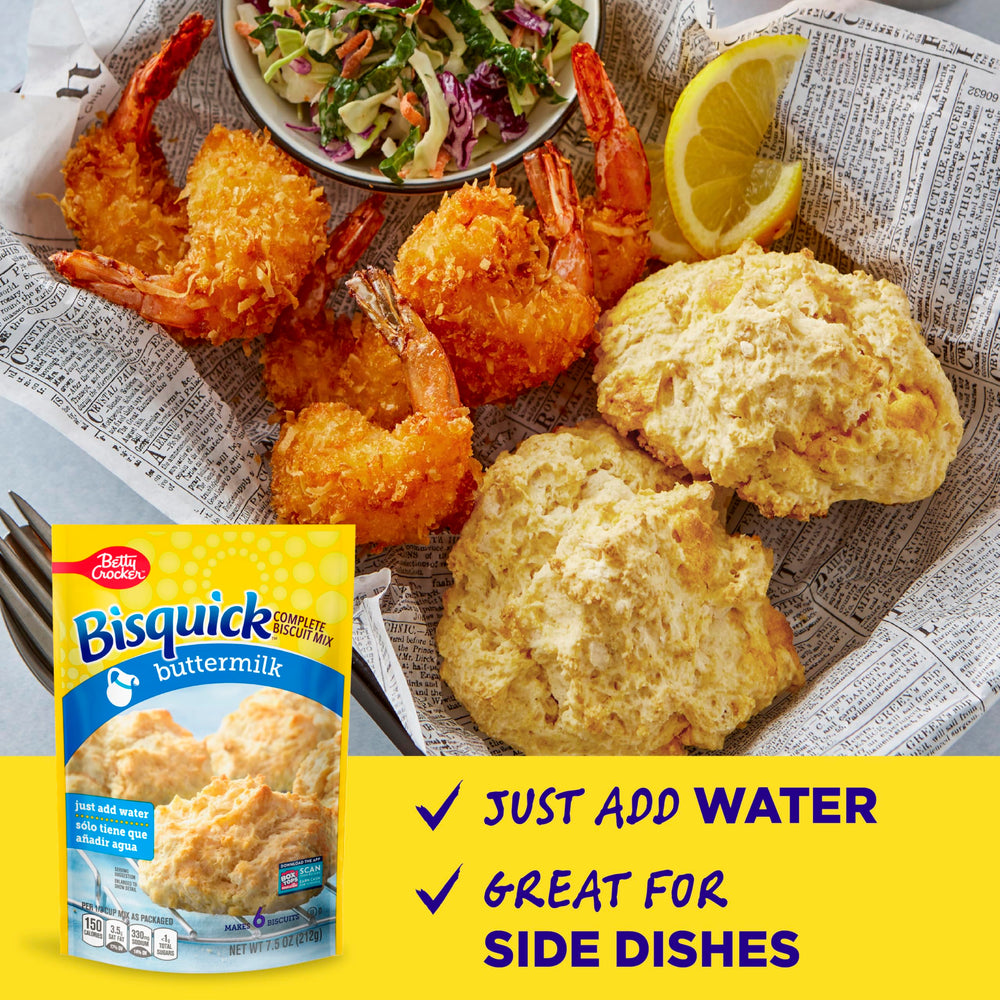 Betty Crocker Bisquick biscuits fresh from the oven with golden edges