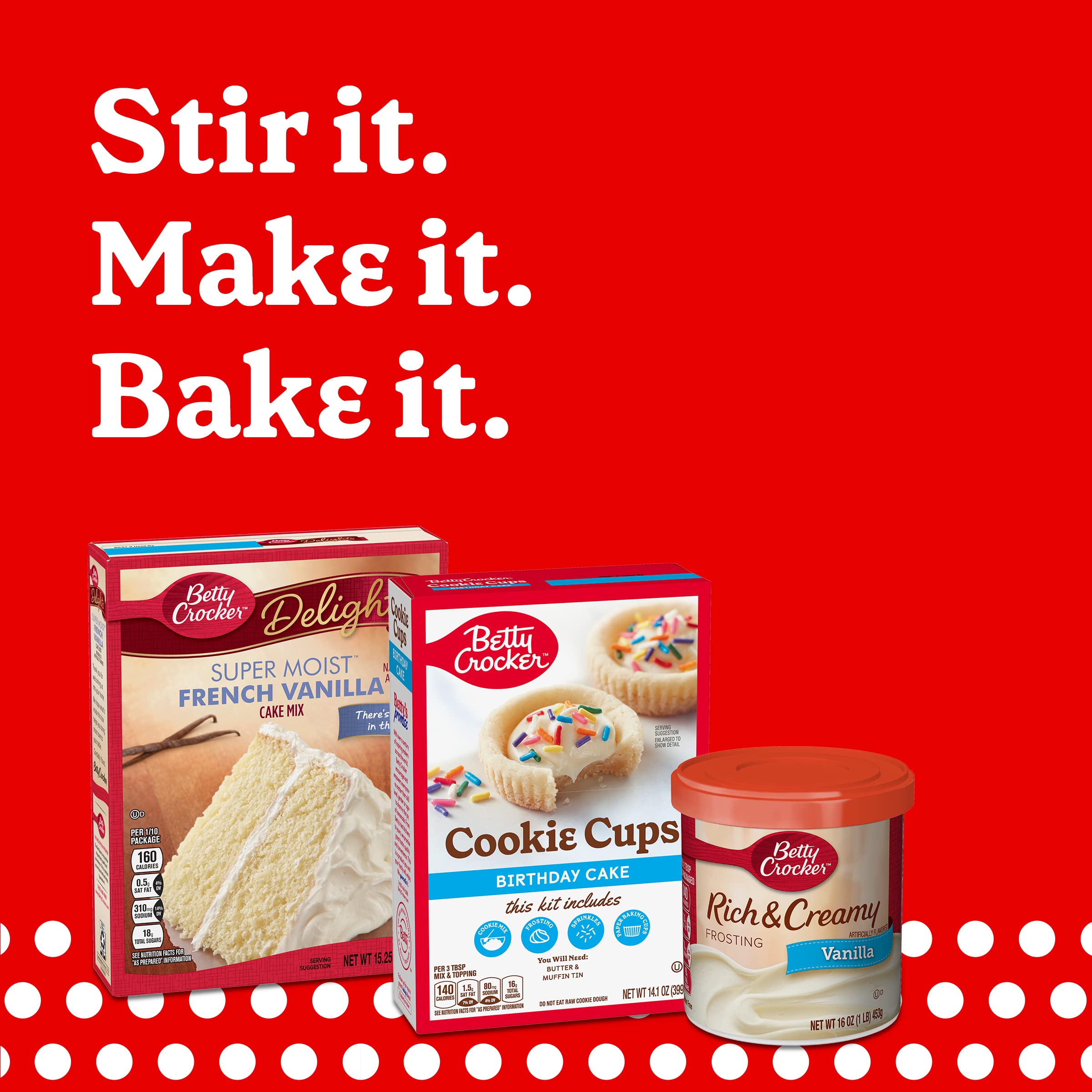 Betty Crocker Blueberry Muffin Mix family baking at kitchen counter.