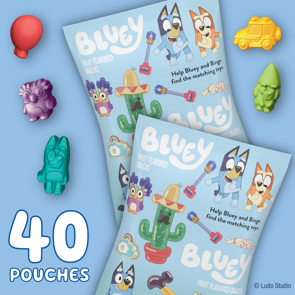 Betty Crocker Bluey snacks close-up, gluten-free ingredients with vitamin C.