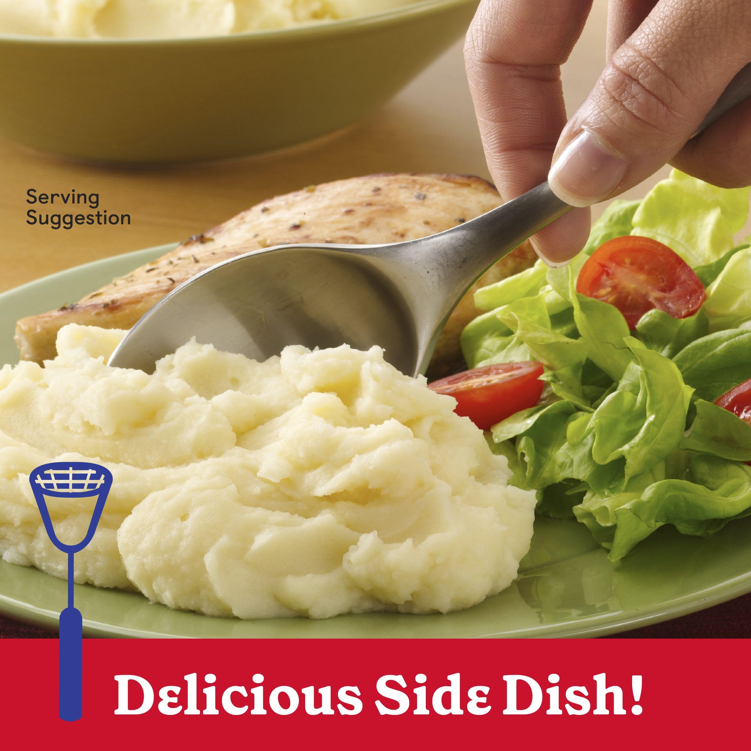 Creamy Betty Crocker mashed potatoes served in a bowl