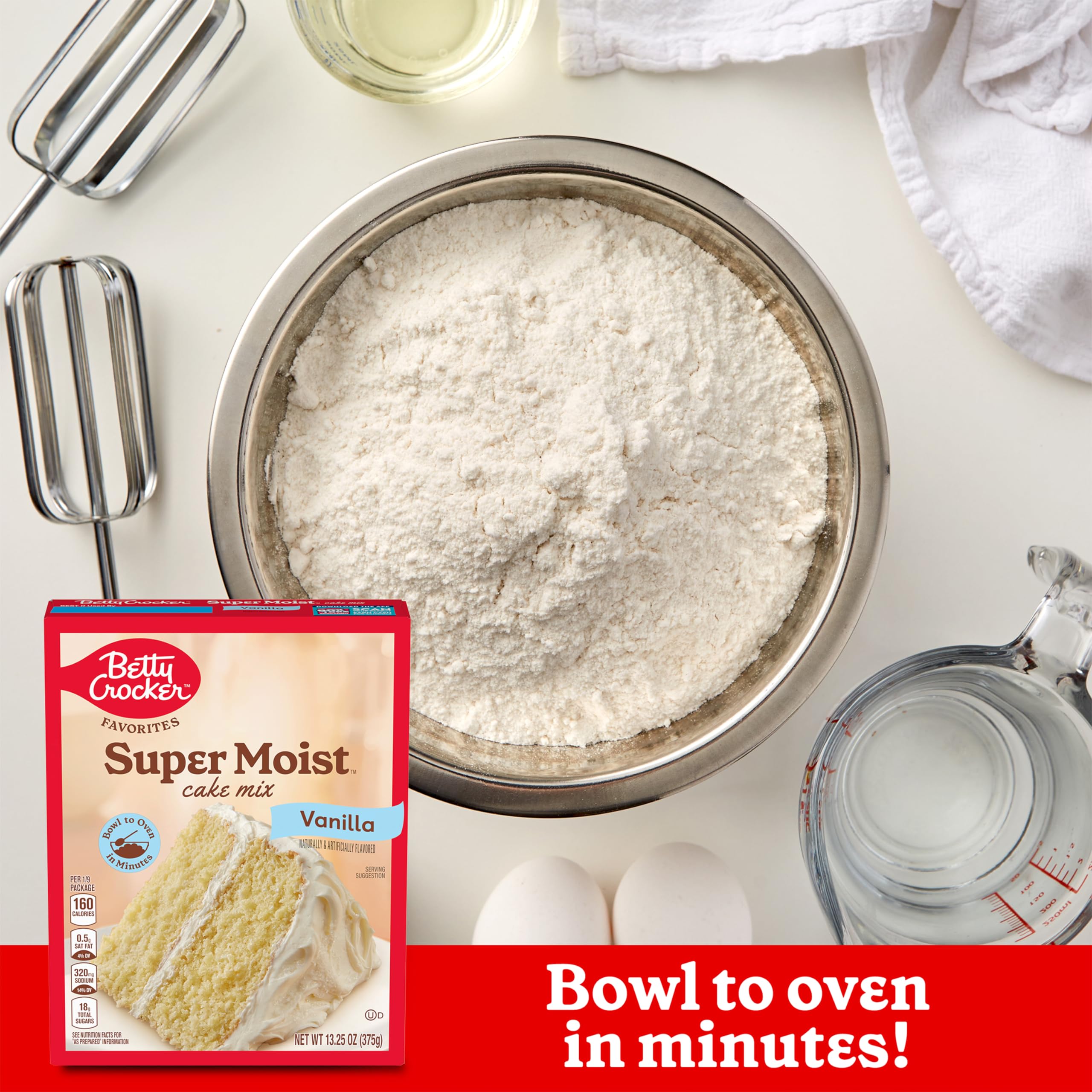 Betty Crocker vanilla cake slice served for celebration.