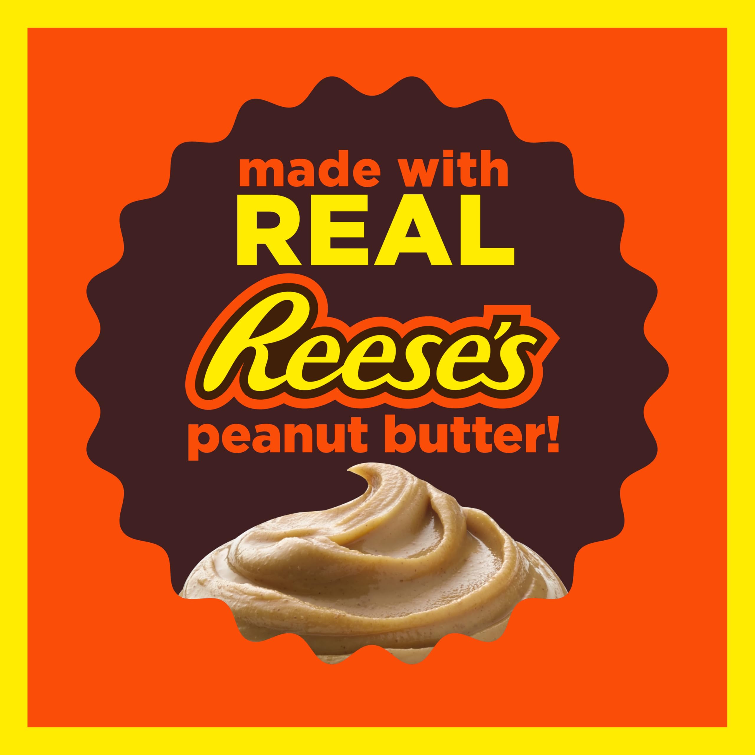 Betty Crocker Hershey's frosting topping swirls on the bars.