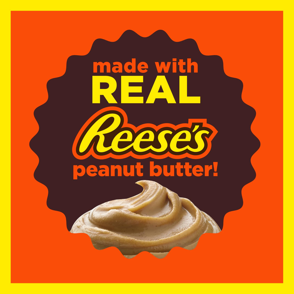 Betty Crocker Hershey's frosting topping swirls on the bars.