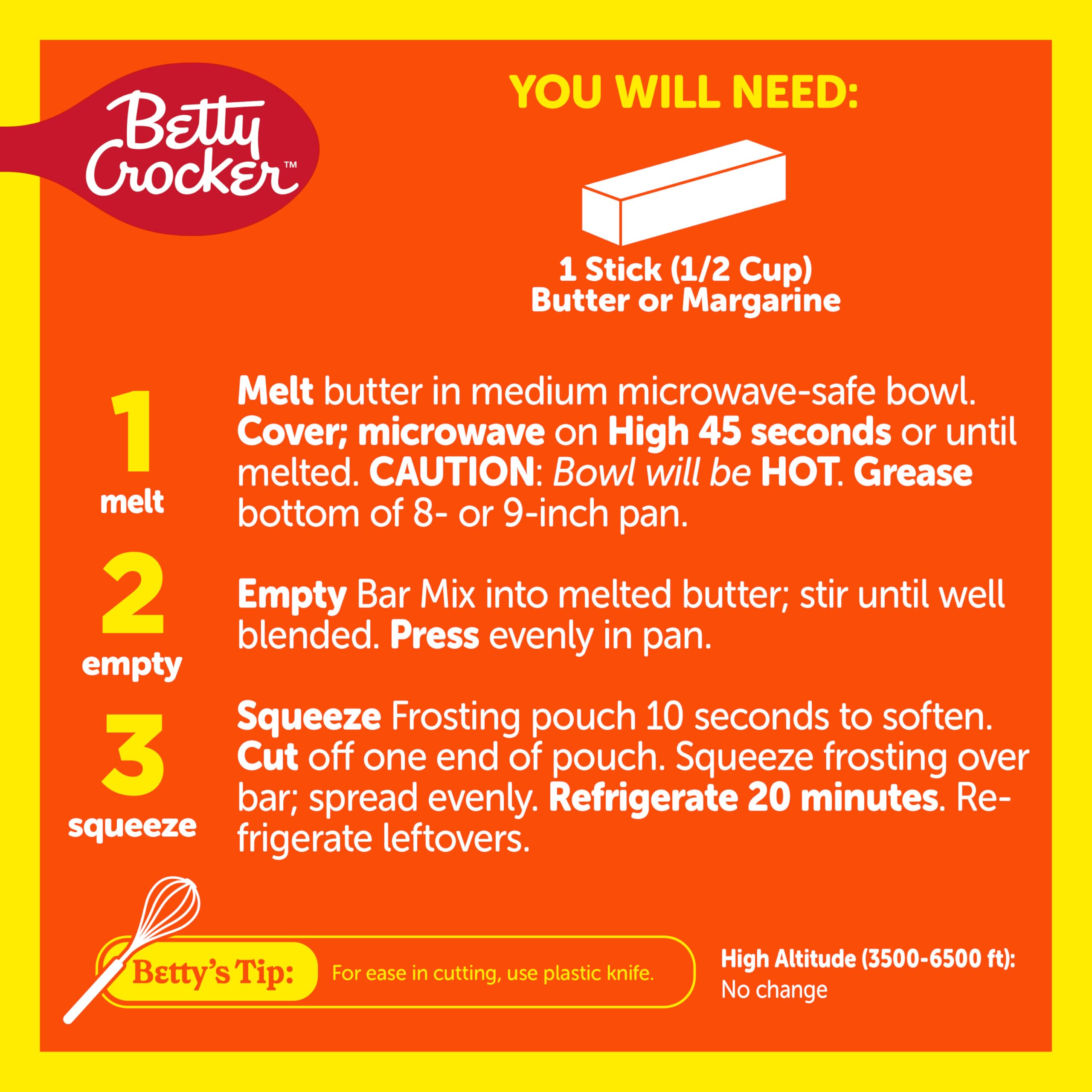 Betty Crocker Bars cut and serve ready-to-share dessert.