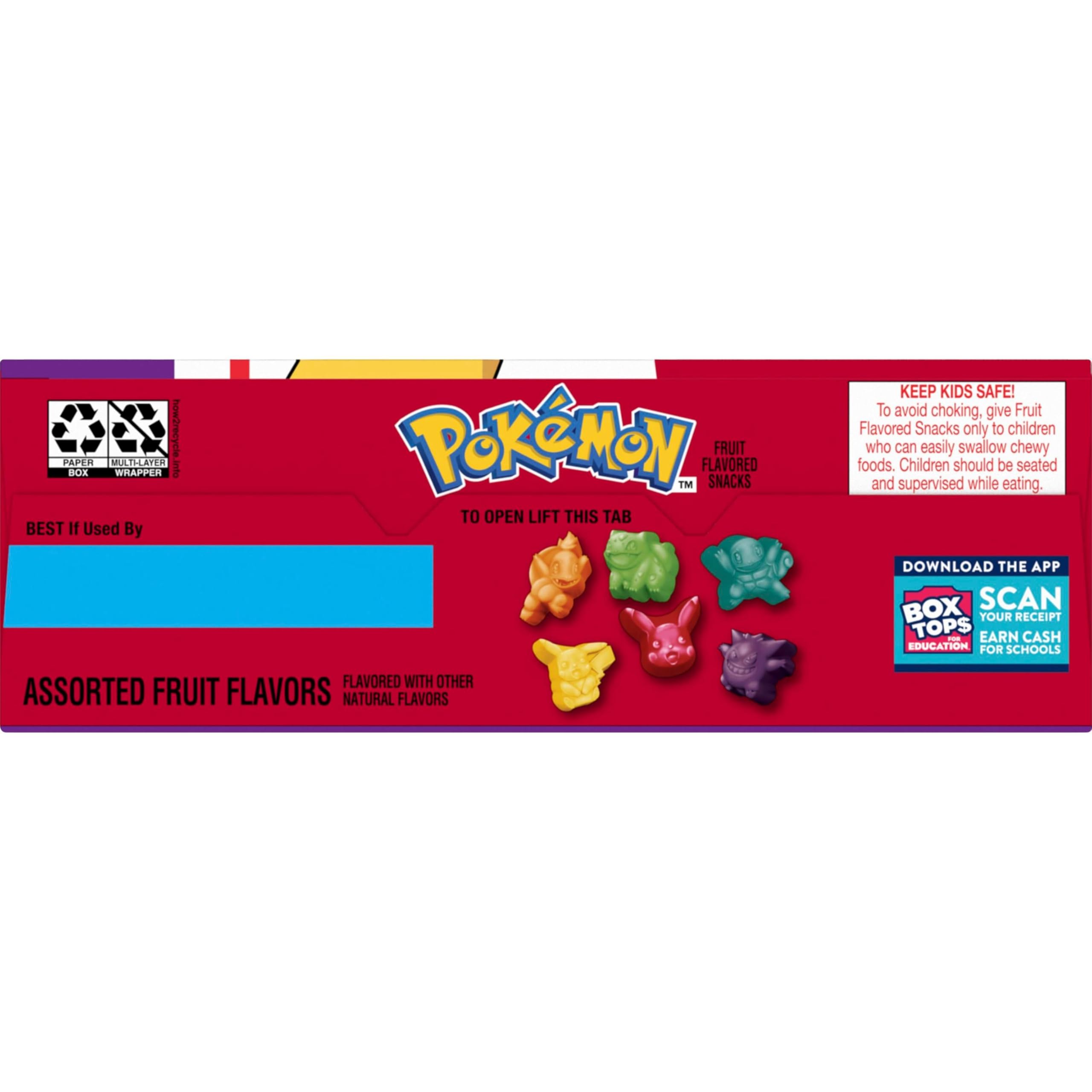 Betty Crocker Pokemon Fruit Snacks, 80 calories per serving for a lighter option.