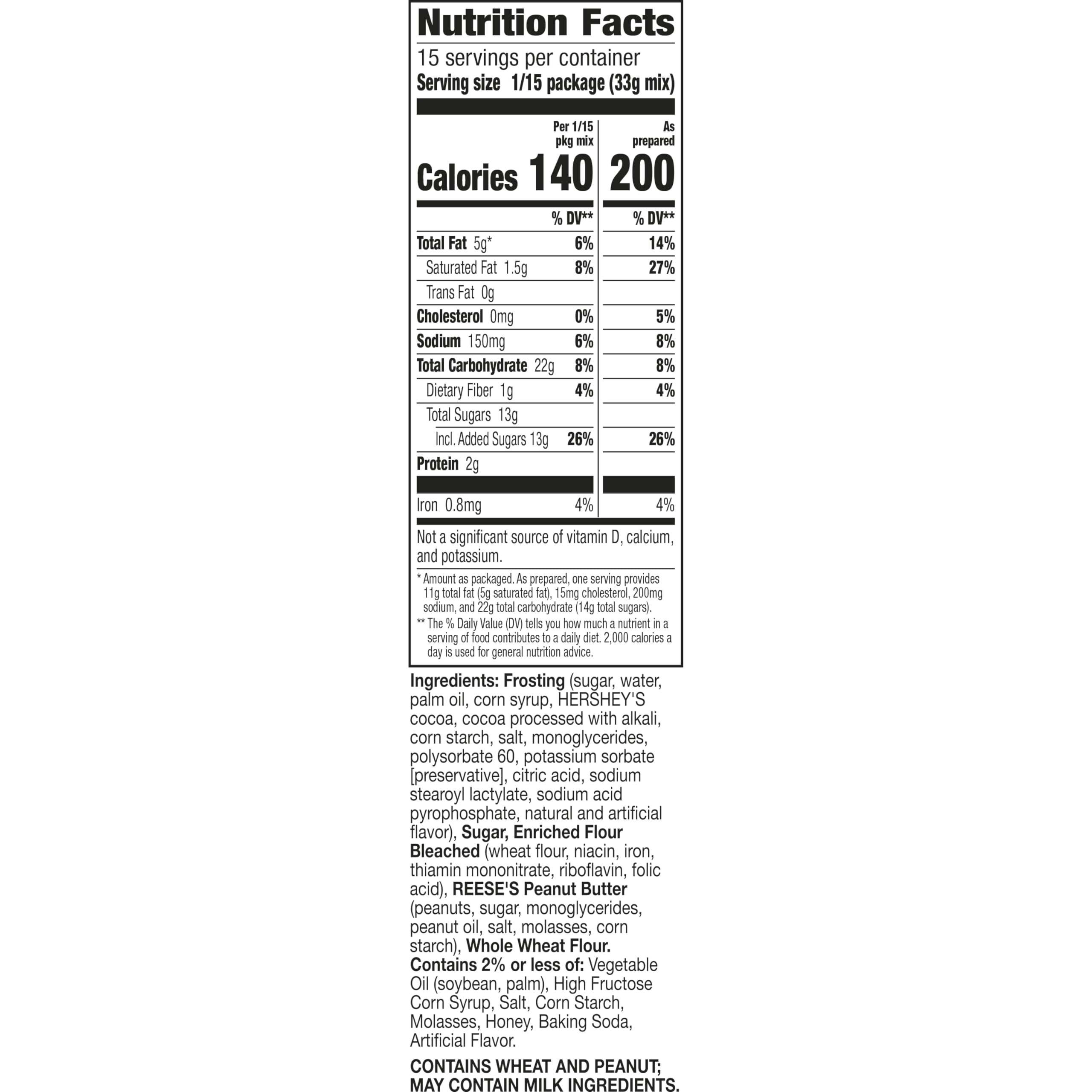 Betty Crocker Reese's peanut butter base ingredients arranged for quick mixing.