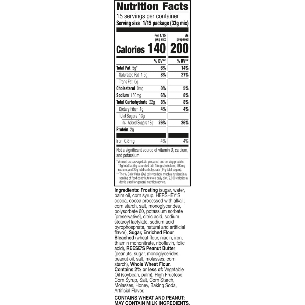 Betty Crocker Reese's peanut butter base ingredients arranged for quick mixing.