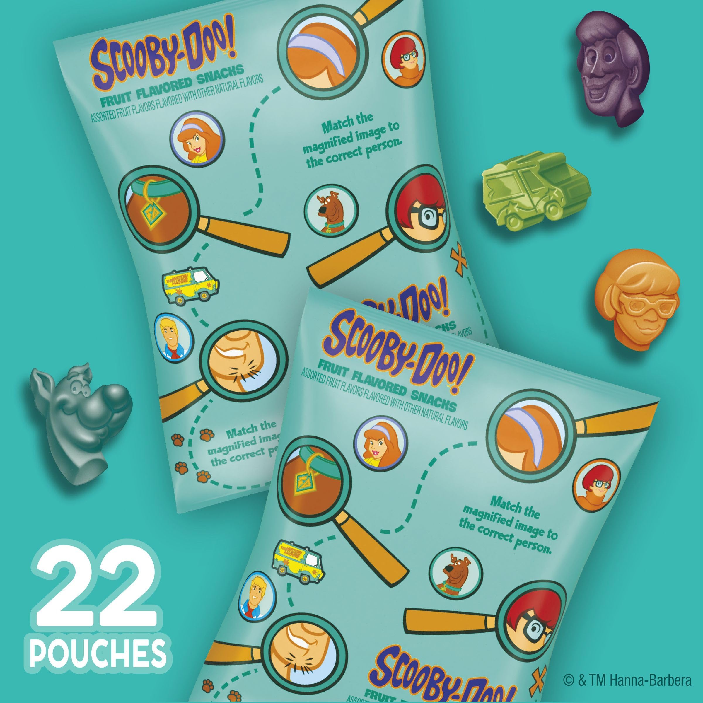 Betty Crocker Scooby-Doo fruit snacks on the go for quick snacking.